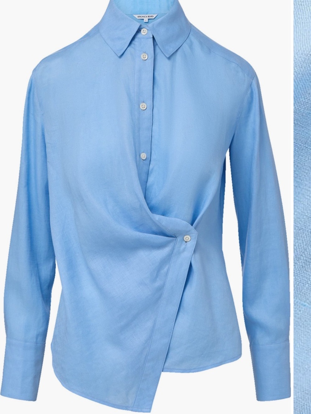 Veronica beard perezzi assymetric linen button up - Picture 4 of 4